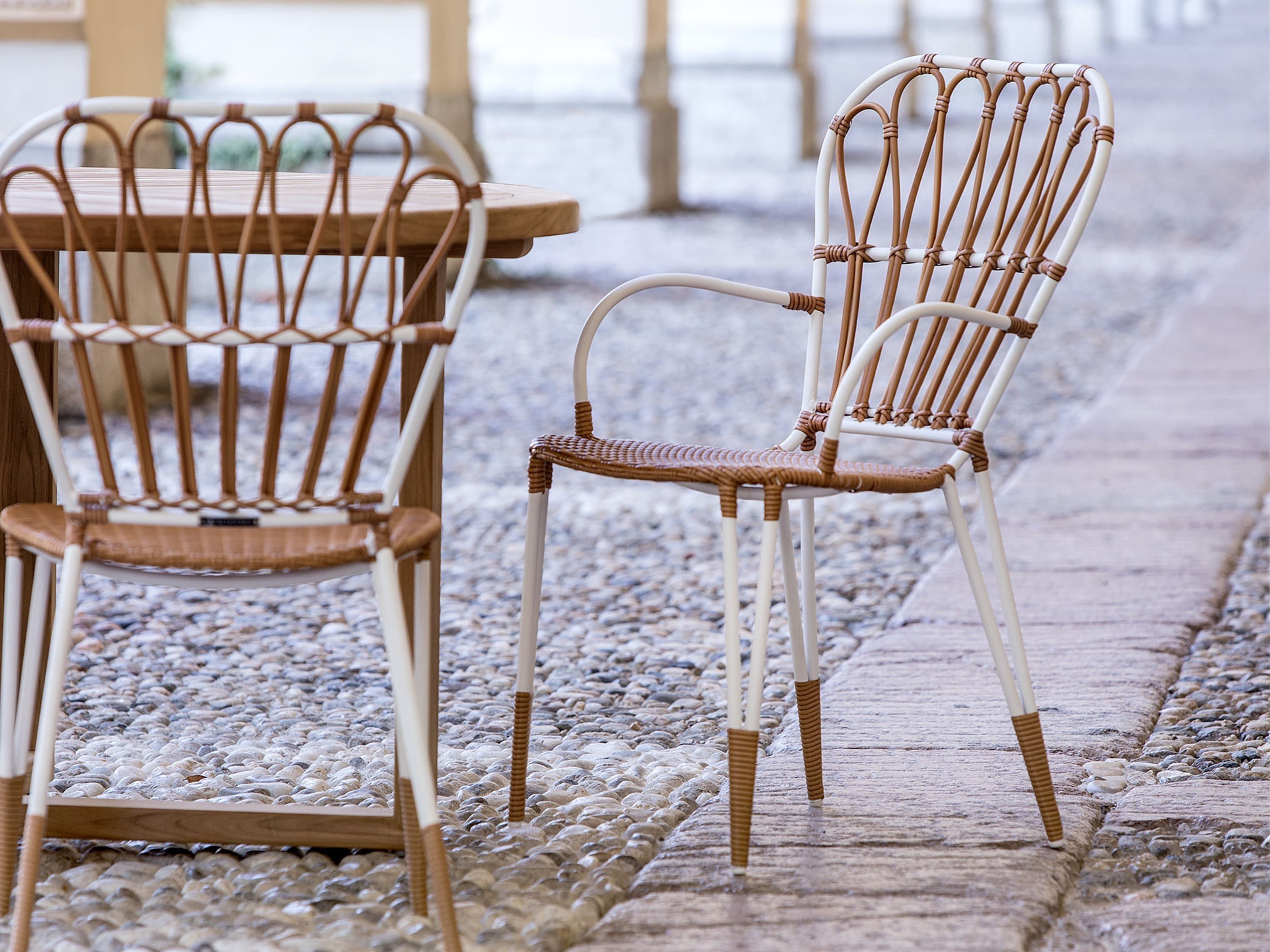 Синтетическое волокно и алюминиевый садовый стул с подлокотниками cbdesign Fiorella ARCH-00081323 - Вид №9