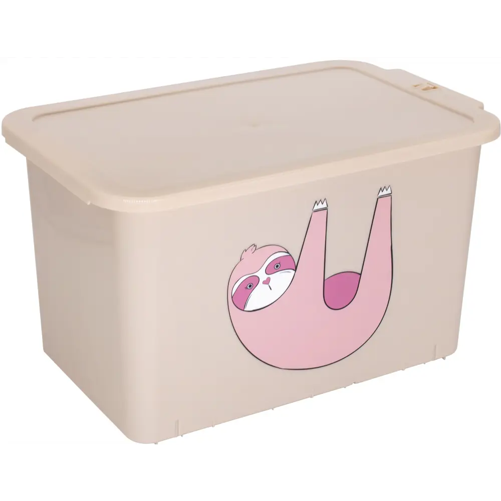 Контейнер Honey Animals Ленивец 39.5x24.1x23.1 см 15 л полипропилен цвет пудра 83306943 STLM-2089169 Santreyd - Вид №1
