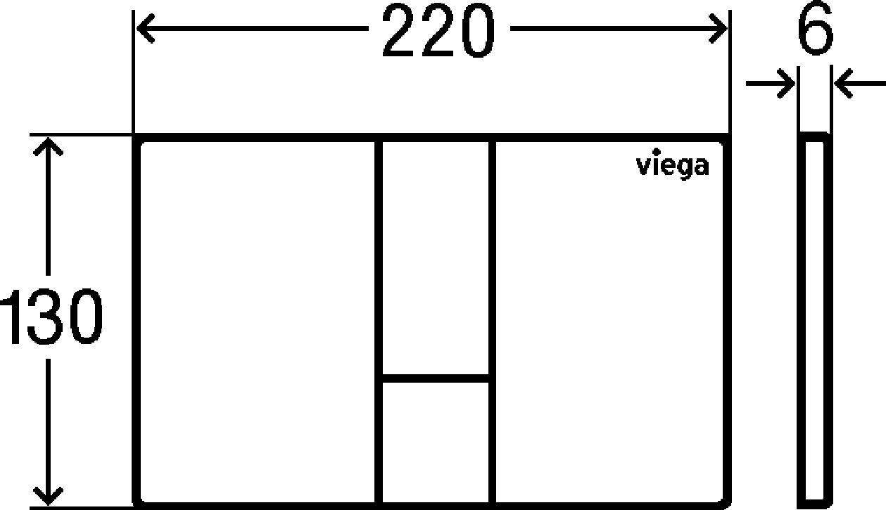 Системная техника  Панели смыва/принадлежности VIEGA 773 328 Модель 8614.1 Santreyd  - Вид №3