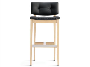 Мягкий стул из бука со спинкой