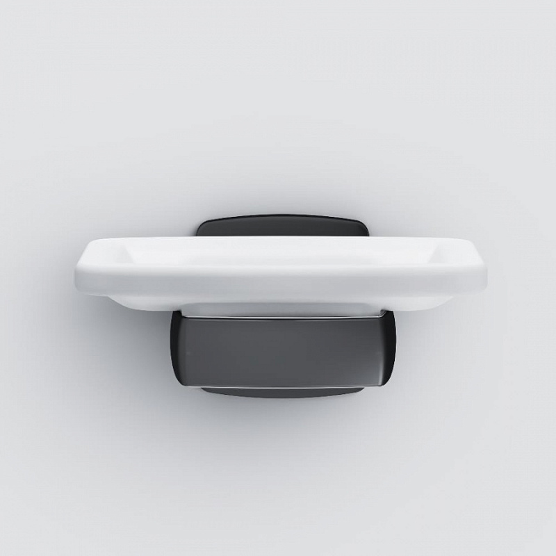 A9034222 Стеклянная мыльница с настенным держателем черная AM.PM Gem - Вид №3