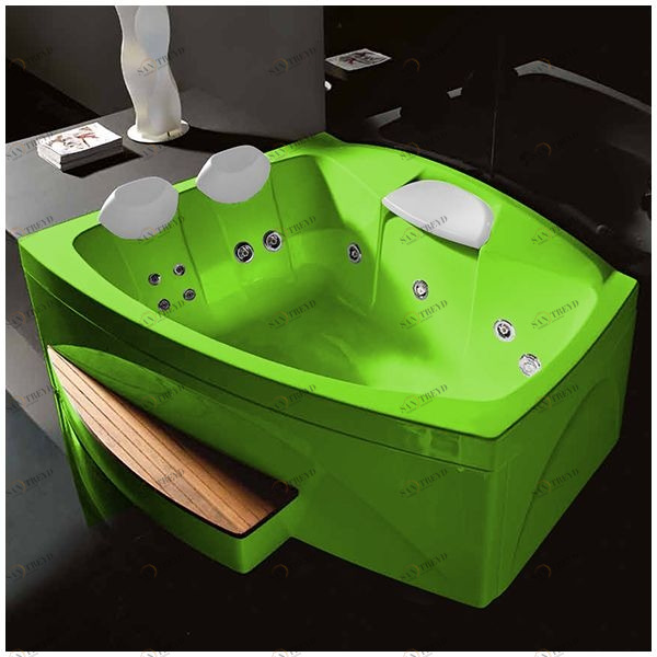 Ванна GRUPPO TREESSE Matrix Slim V7637-S большая с подголовником глубокая с гидромассажем салатовая STDV7637S