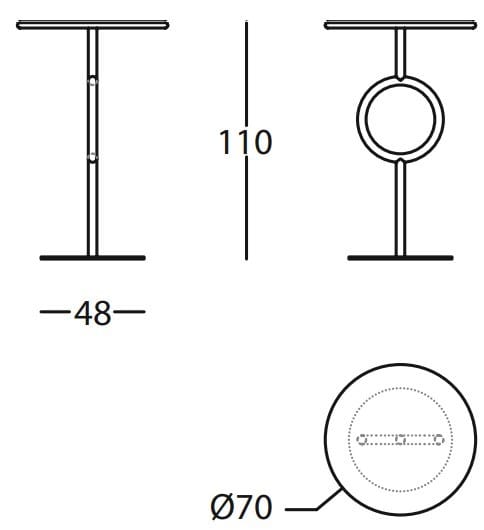 Высокий стол из стали и МДФ SANCAL ARCH-00011699 - Вид №5