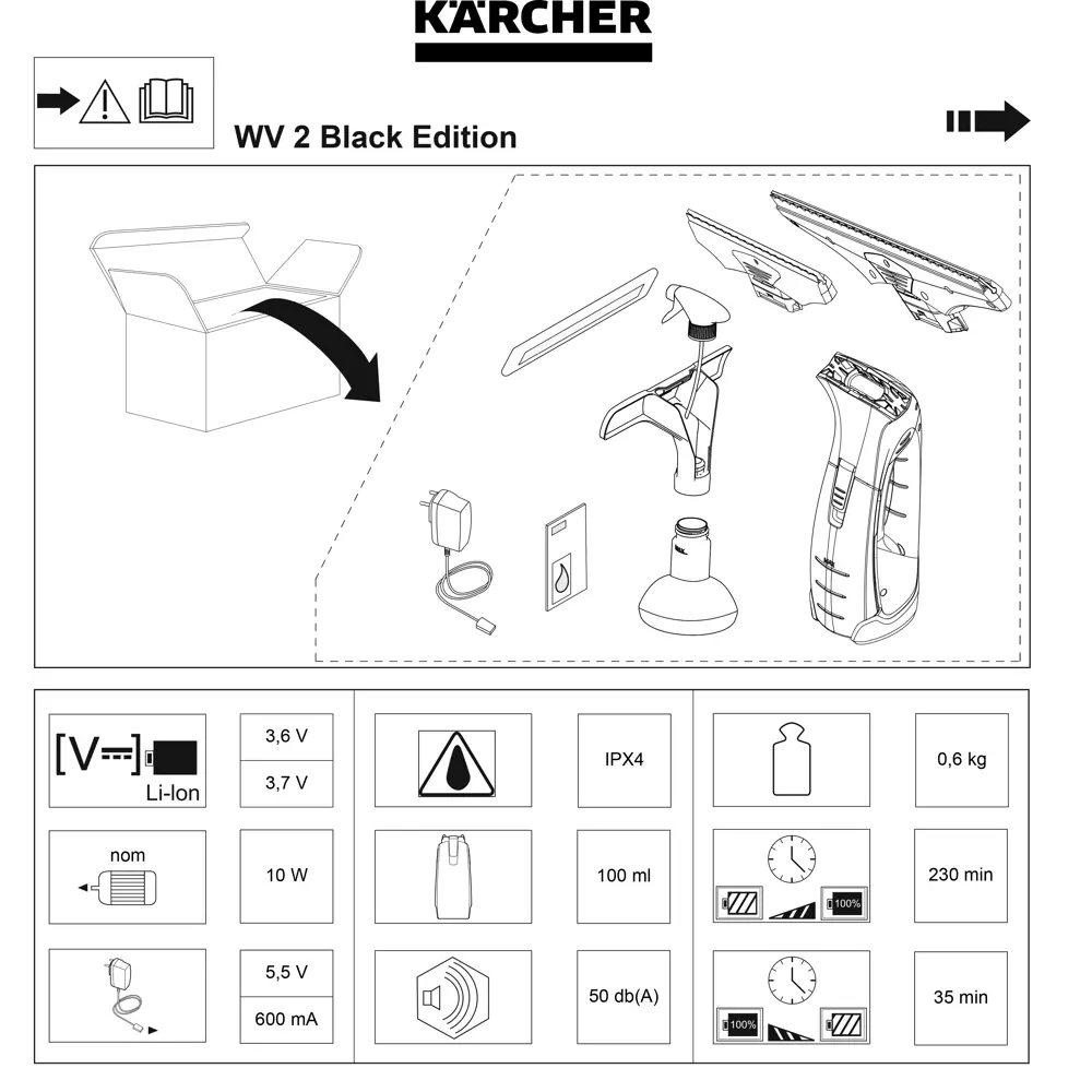 Стеклоочиститель Karcher WV 2 BE для безупречной чистки окон 89076562 STLM-0078024 - Вид №14
