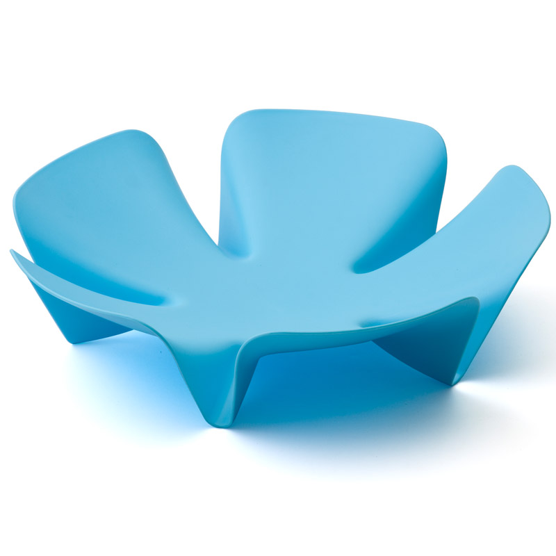 Ваза для фруктов голубая Flower QUALY - 00-3869544 Голубой  - Вид №1