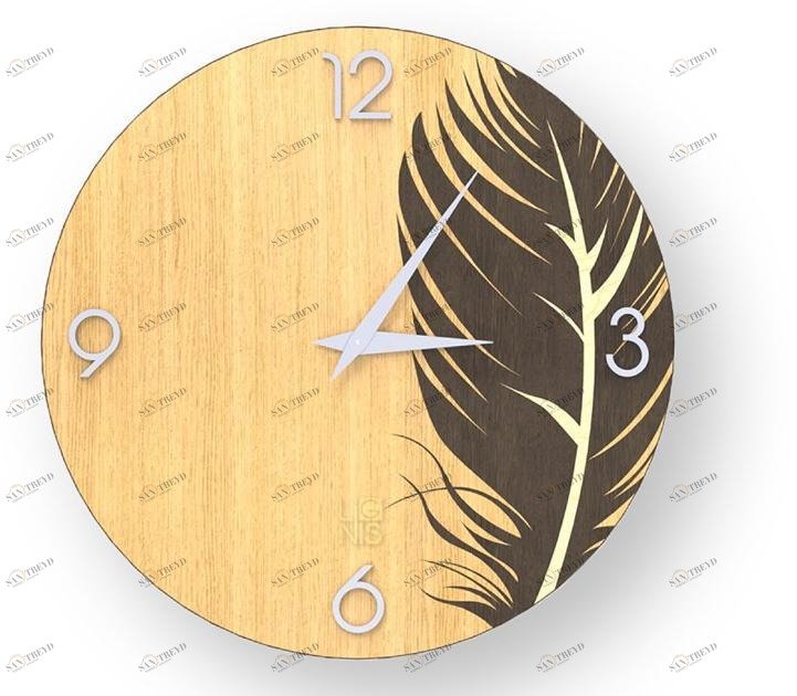 LIGNIS® Настенные часы из инкрустированного дерева Dolcevita nature 10.059 / 10.137