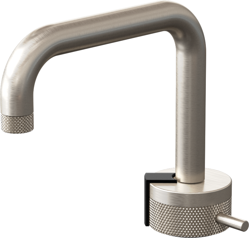 E-11500-R1BNi-L2MBK-BNi Однорычажный прогрессивный смеситель для раковины - излив 15,3см GRAFF MOD+