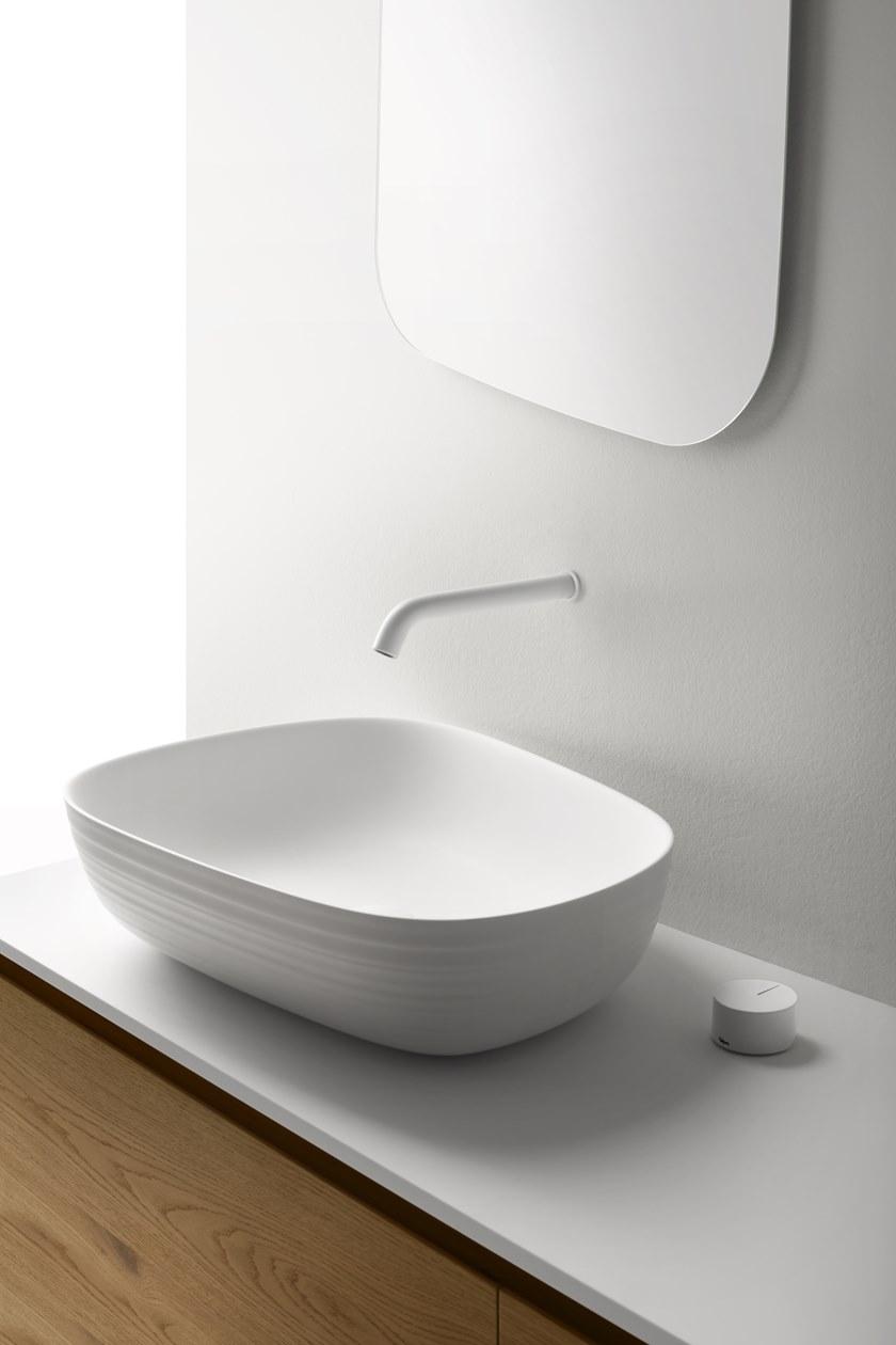 FALPER Смеситель для умывальника настенный из нержавеющей стали на 2 отверстия Acquifero sun-id-1450142 - Вид №7