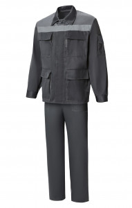 63825 Костюм "Коммунальщик" с СОП темно-серый светло-серый  Летняя спецодежда  размер 44-46/170-176