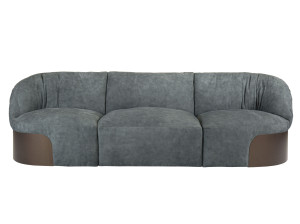 3-местный кожаный модульный диван