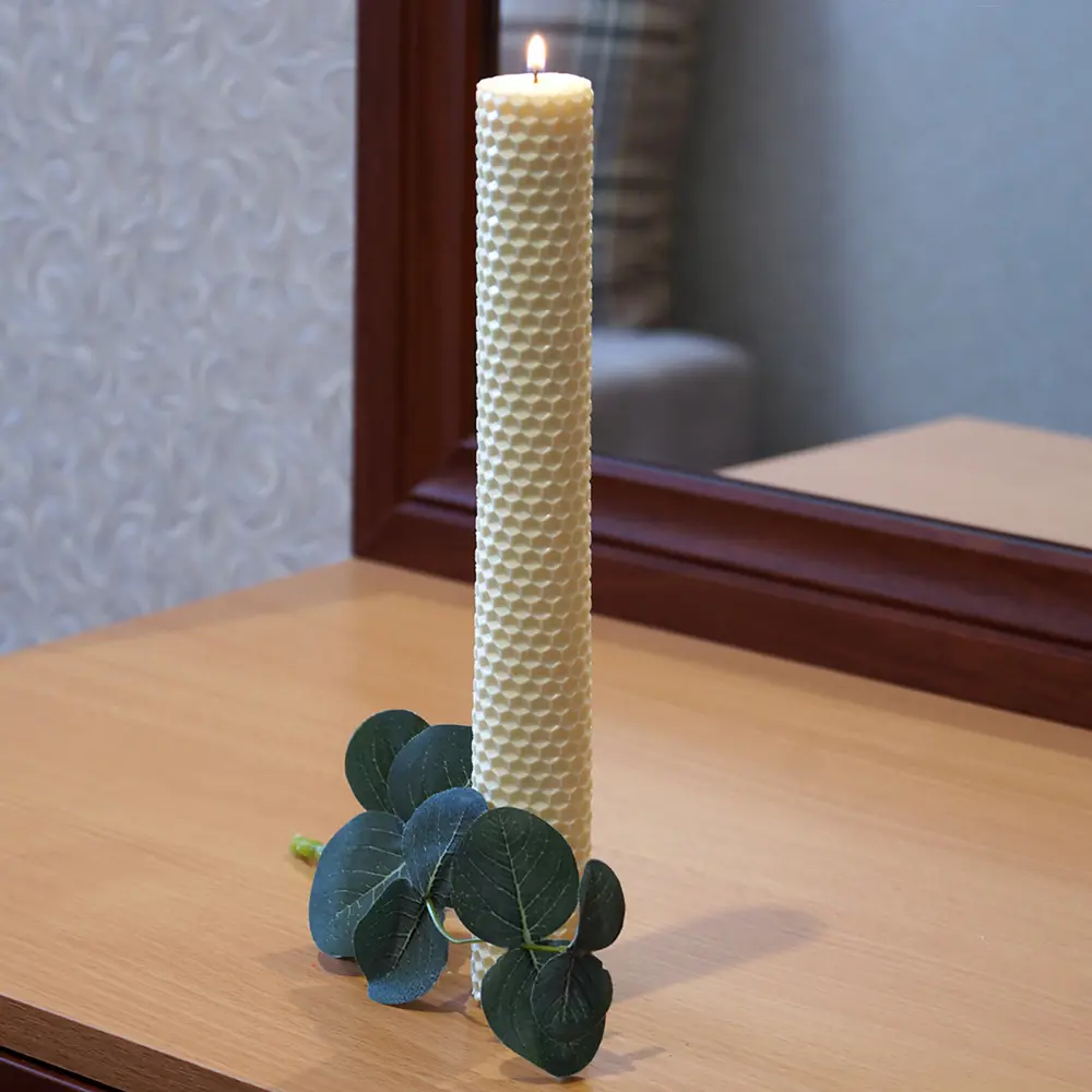 Свеча вощинная цилиндр слоновая кость 3x26 см EVIS STLM-2125569 - Вид №2