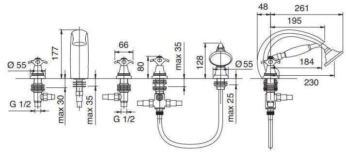 Rubinetterie Treemme Nuova retrò  4106  - Вид №1
