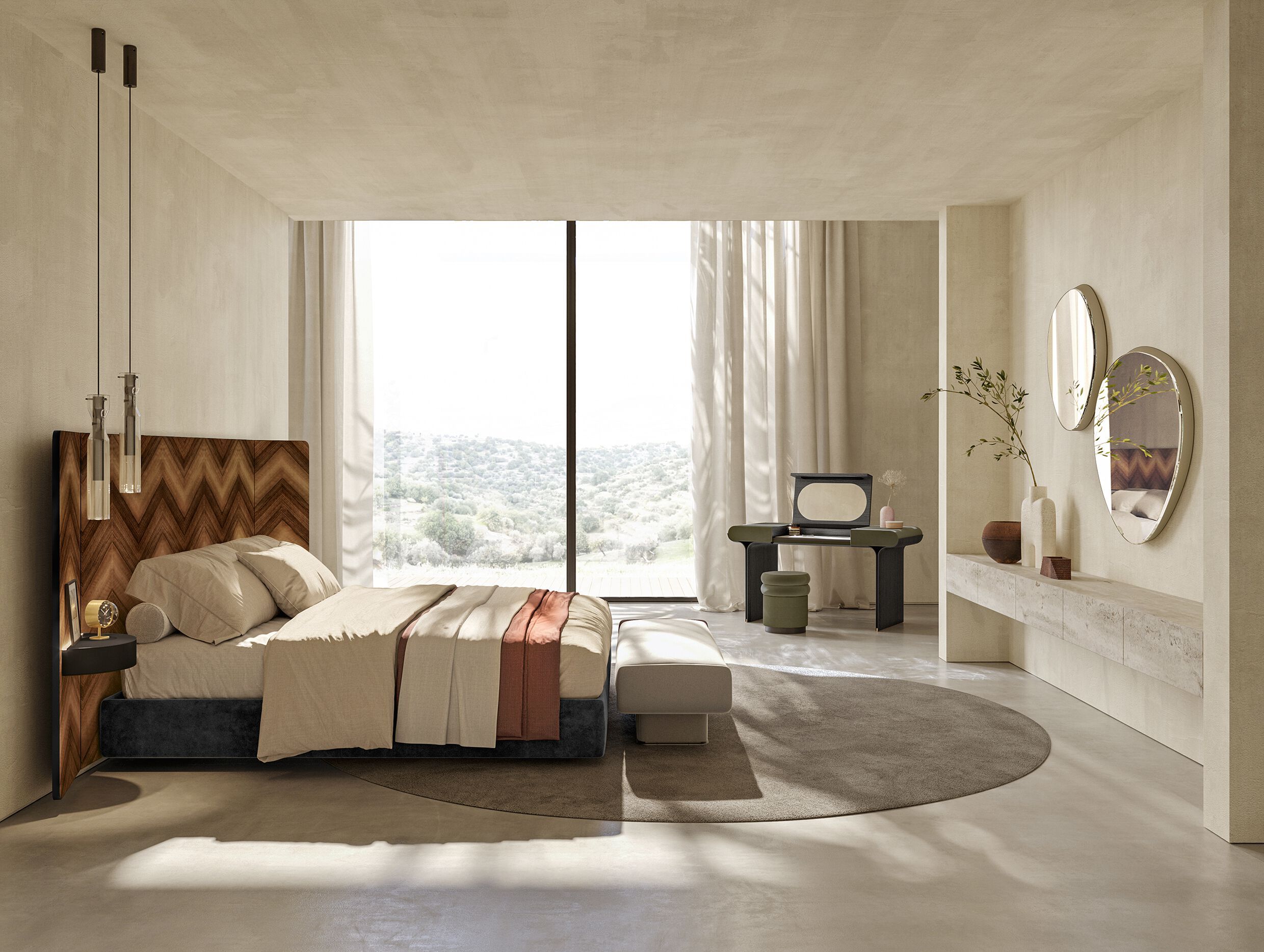 Туалетный столик с кожаной обивкой и пепельной основой Gallotti&Radice Stami ARCH-00056644 - Вид №8