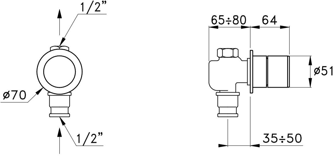 RUBINETTERIE STELLA Смеситель для умывальника настенный на одно отверстие Bamboo sun-id-1430641 - Вид №1
