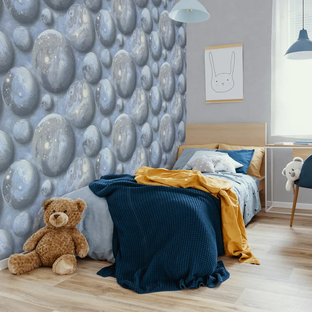 Обои флизелиновые Walldecor Exclusive Космо синие 1.06 м 35079-64 89401944 STLM-2115927 - Вид №3