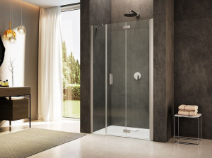 Стеклянная ниша душевая кабина с распашной дверью