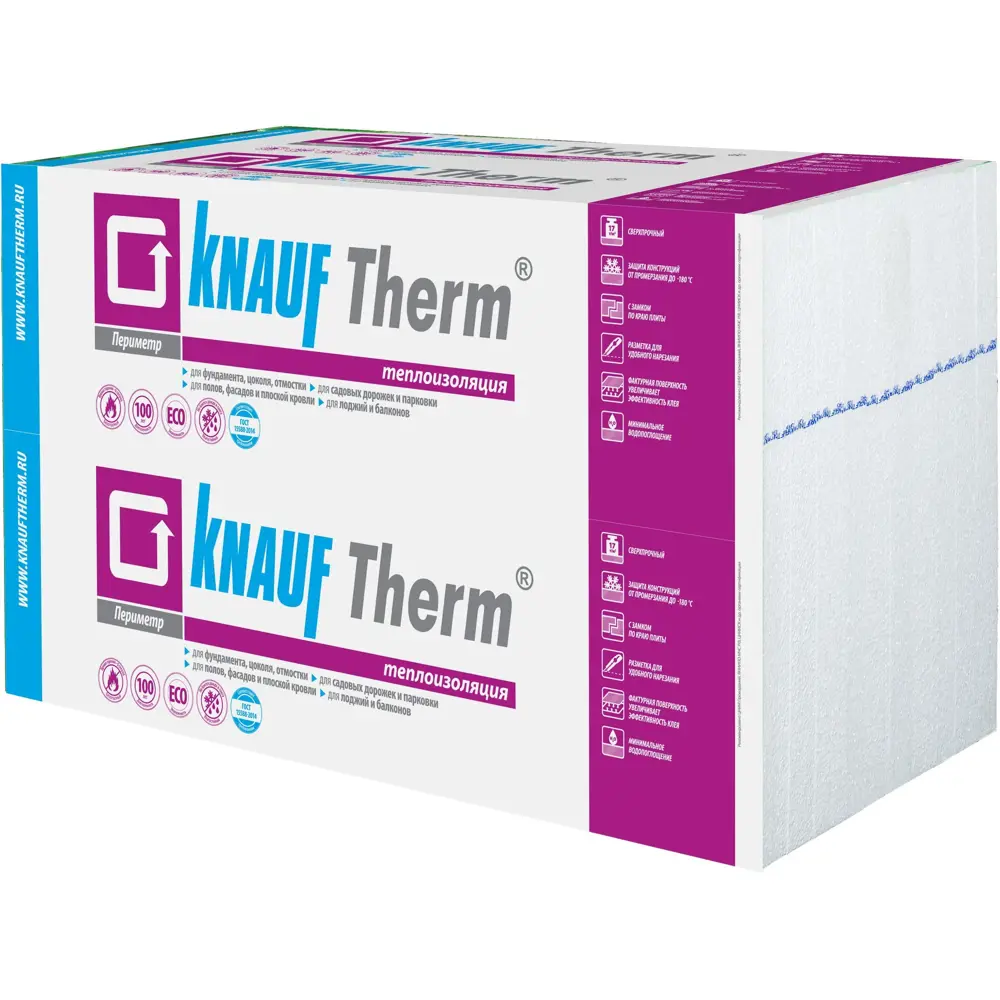 Пенополистирол Knauf Therm Периметр 50x600x1000 мм 18692711 STLM-2096224  - Вид №2