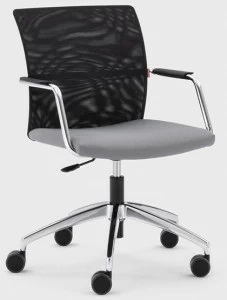 Viganò Офисное кресло из ткани с подлокотниками на колесиках Queen mesh