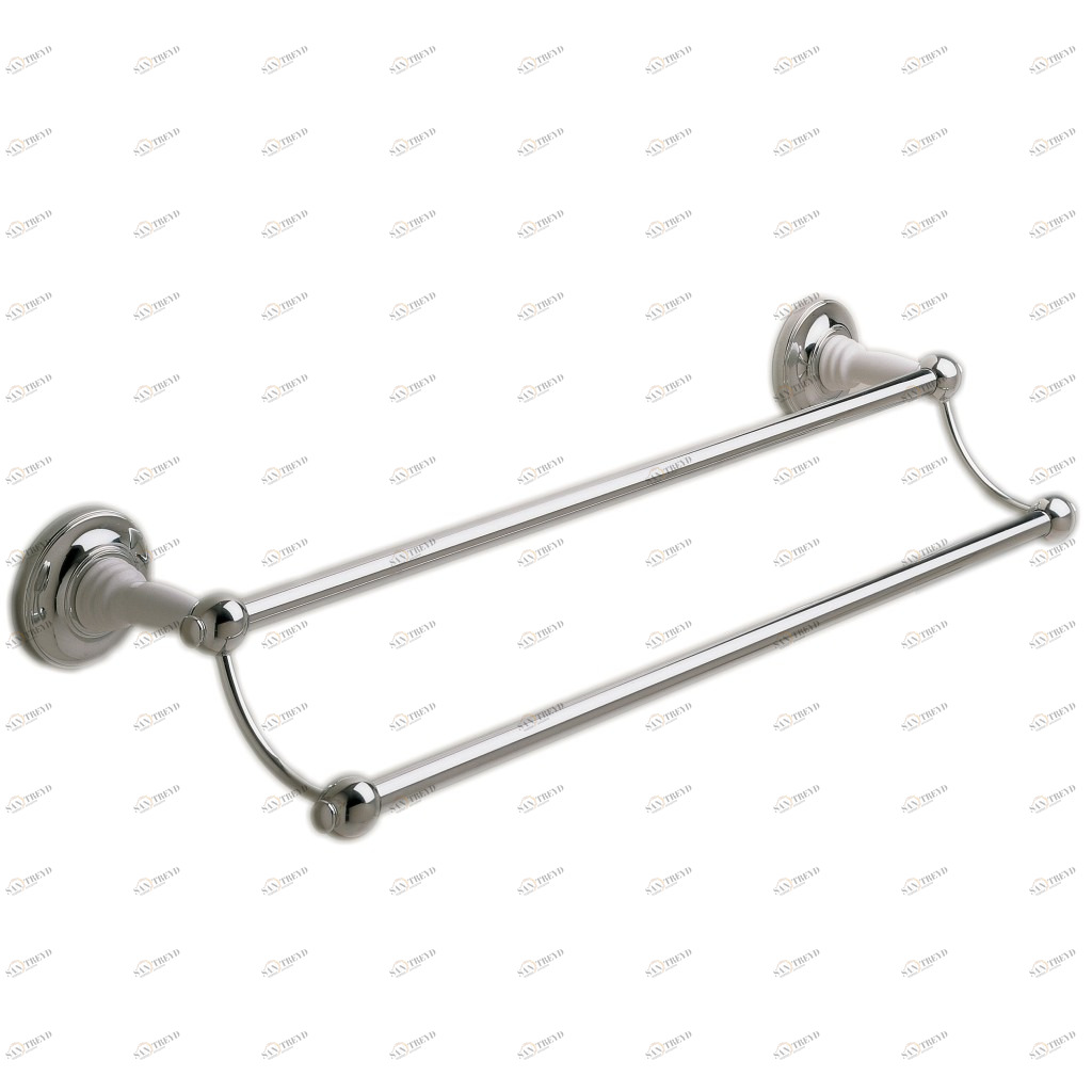 Traditional bathrooms Двойная вешалка для полотенец в стиле ретро Tb618.ag Латунь / фарфор 