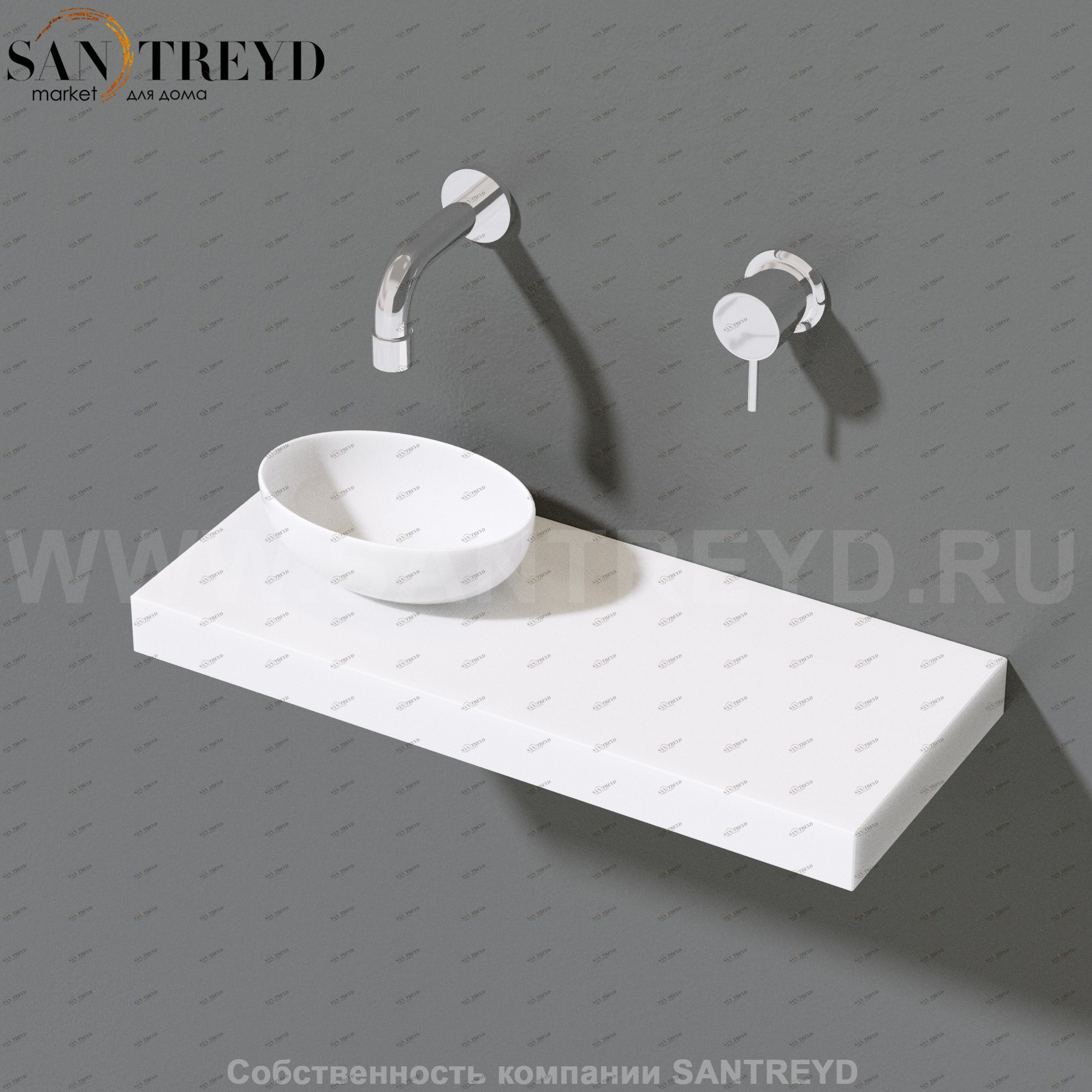 HA67000012 Накладная раковина на столешницу  прямоугольная Effegibi 