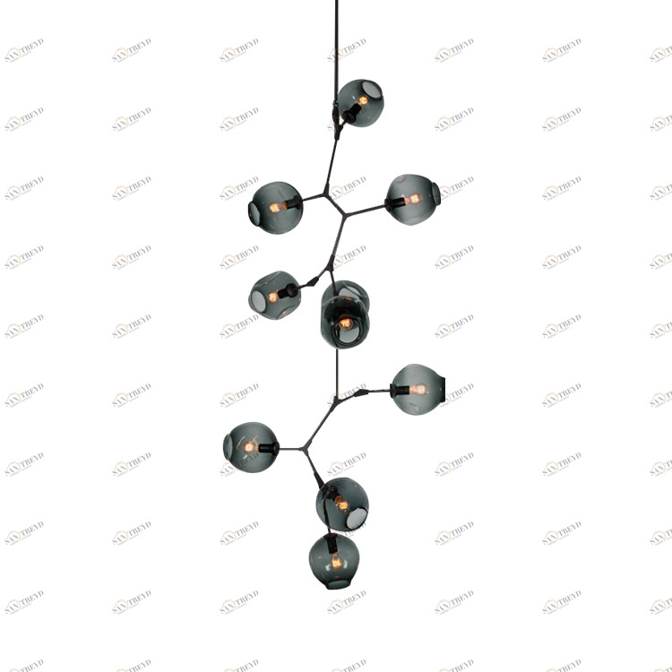 Подвесной светильник Bubble 10 smoky от Delight Collection KG0579P-10 DELIGHT ДИЗАЙНЕРСКИЕ 243878 Черный 