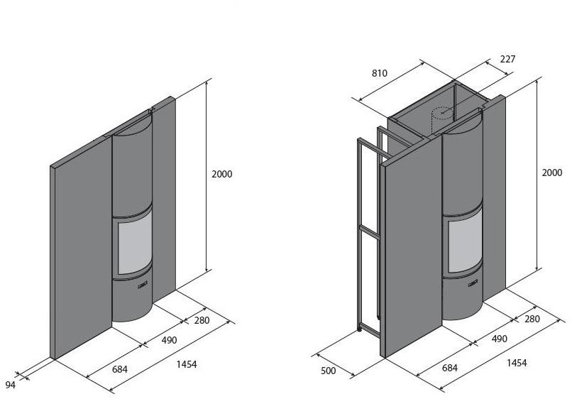 Stûv Настенная дровяная печь для воздушного отопления Stûv 30 sun-id-1417087 - Вид №4