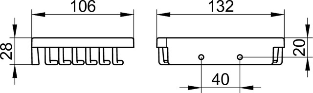24941010000 Корзинка для мыла KEUCO ПОЛОЧКИ ДЛЯ ДУША - Вид №2