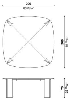 ACERBIS Квадратный мраморный стол sun-id-1484463 - Вид №1