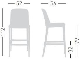 GABER Высокий табурет из ткани с подставкой для ног Manaa sun-id-1445395 - Вид №7