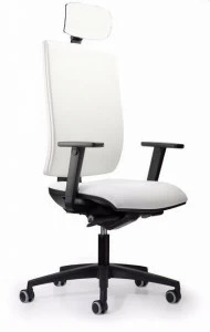 TALIN Кожаное кресло руководителя с 5 спицами и подголовником