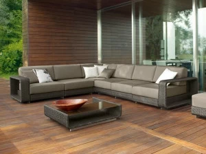 Roberti Модульный угловой садовый диван из алюминия Hamptons