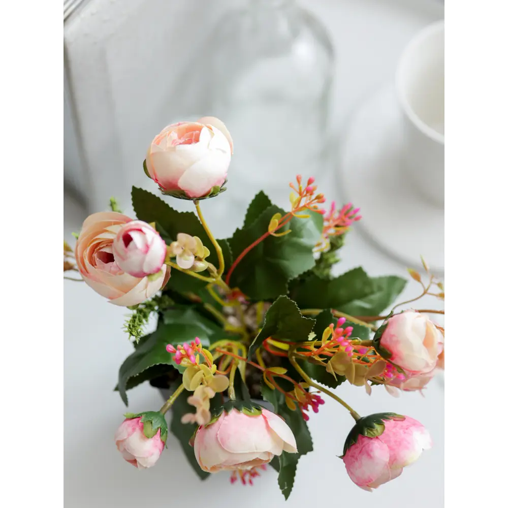 89356240 Искусственное растение в горшке камелия h30 см цвет розовый STLM-0949621 Santreyd  - Вид №6