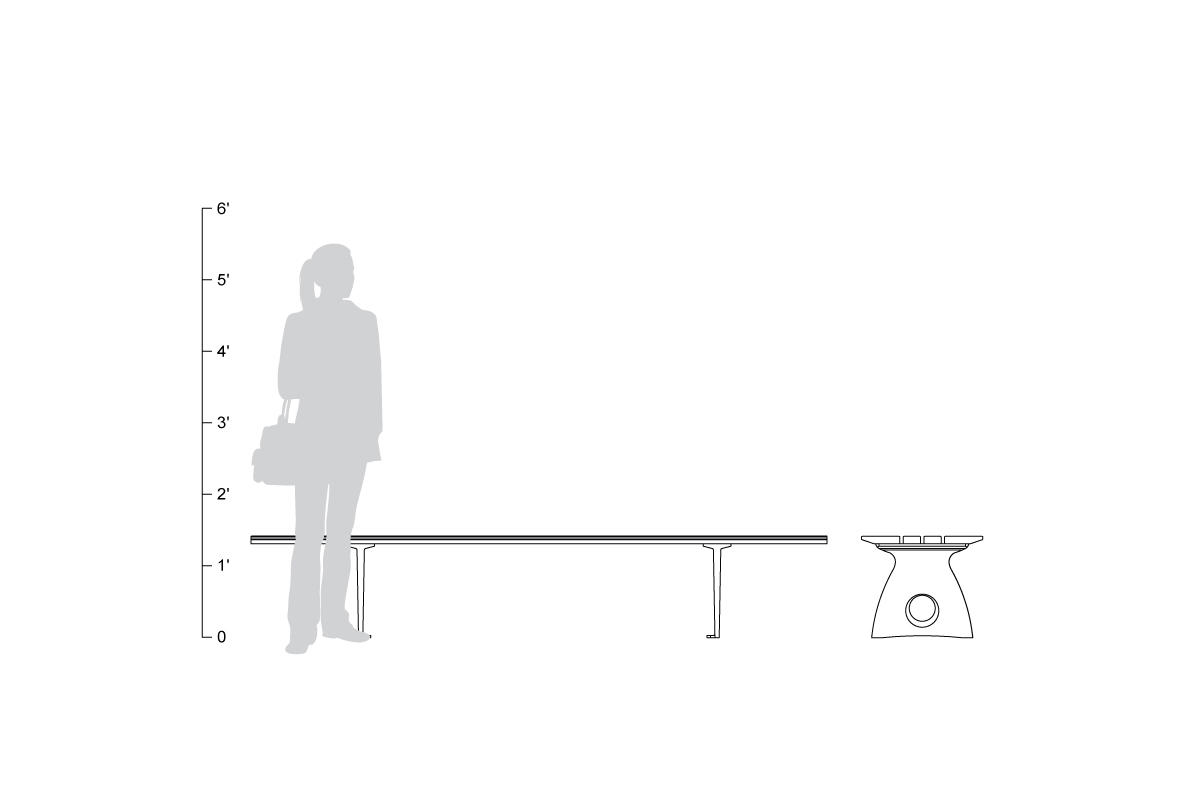 FSRT51 Скамейка Леда  Forms-surfaces  - Вид №13