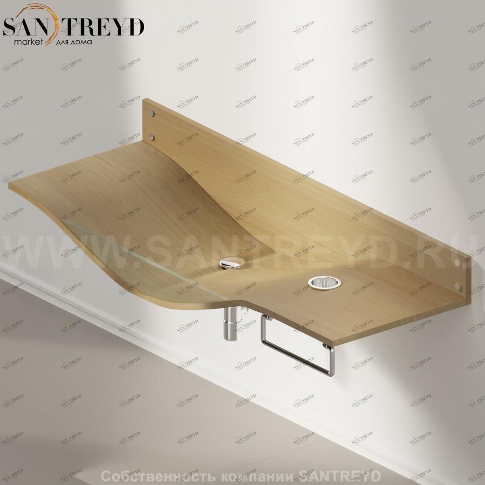 AGAB035000DXRT Подвесная раковина настенная прямоугольная Agape 