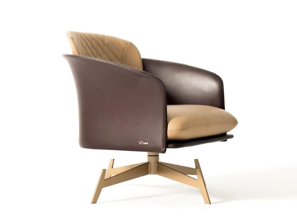 Спицевое кожаное кресло с подлокотниками ABLE Амур ARCH-00033102 - Вид №1