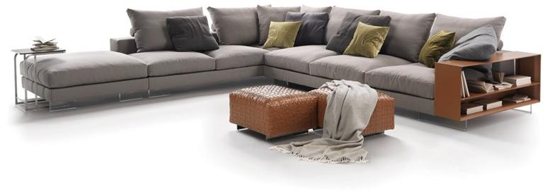 Flexform Модульный тканевый диван с вещевым ящиком Lightpiece sun-id-1372642 - Вид №1