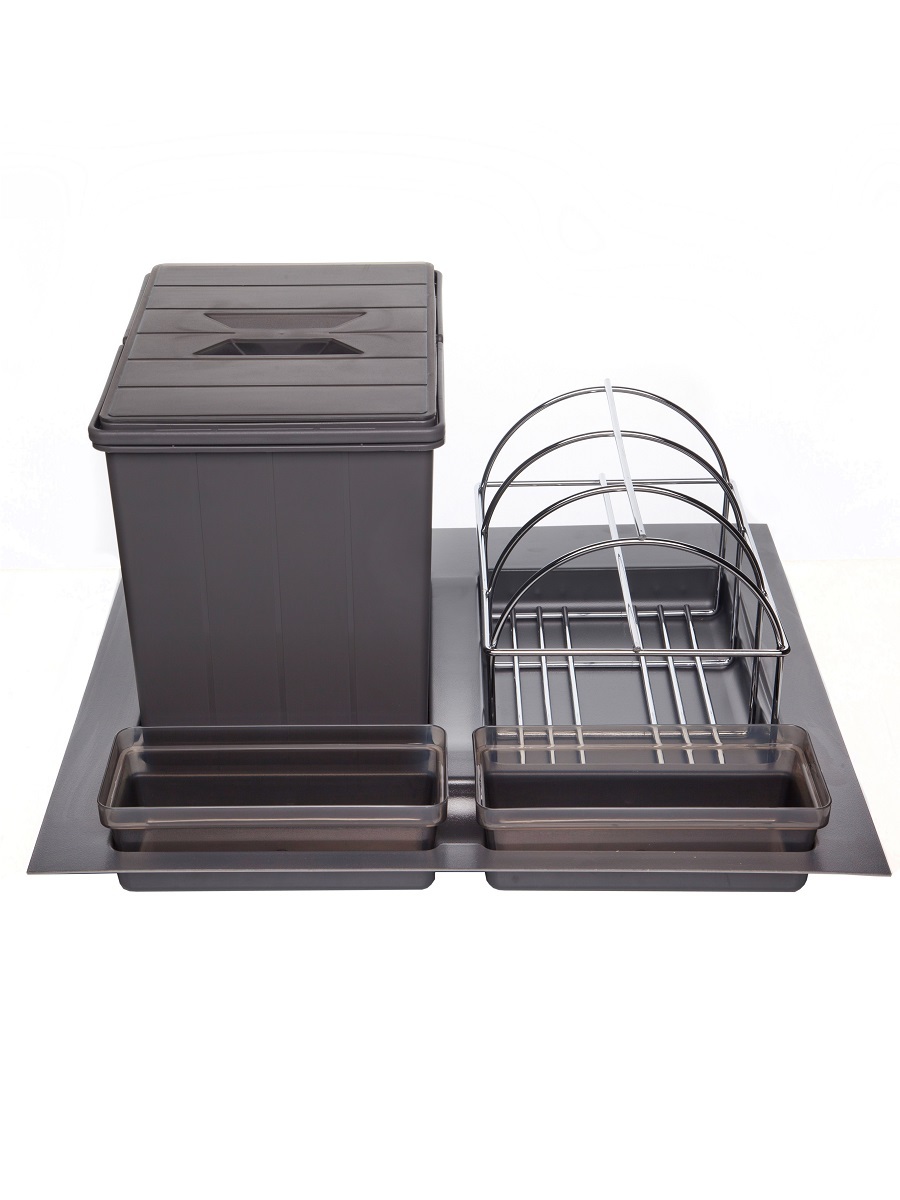 Система сортировки мусора Omega Duet 600/16 Anthracite NAVAKO 10101 - Вид №1