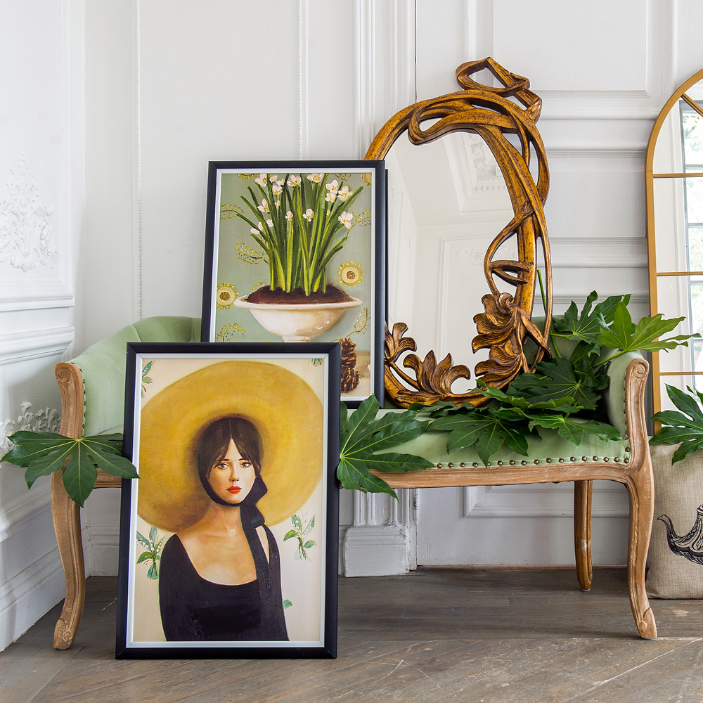 828199920_1818 Арт-постер "Соломенная шляпка и ландыши" Object Desire  - Вид №3