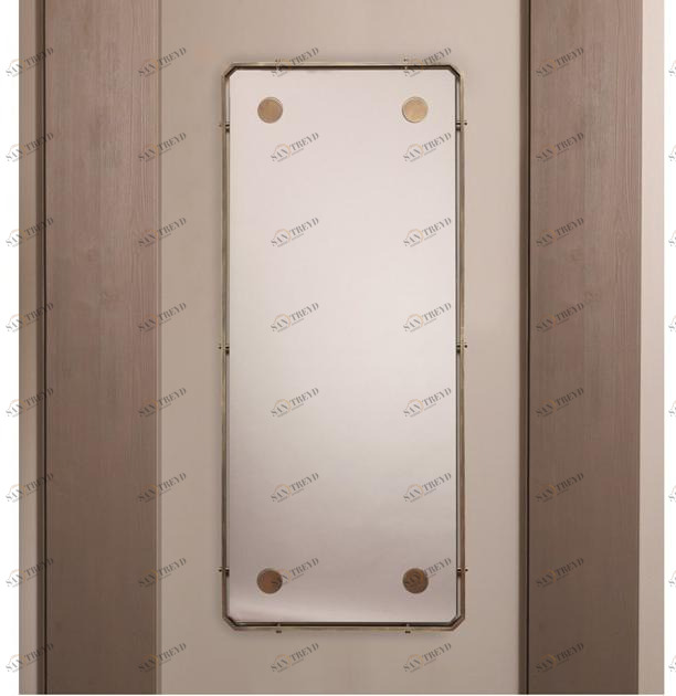 OFFICINACIANI Прямоугольное зеркало из латуни с настенной рамой Domino Hf2076mi