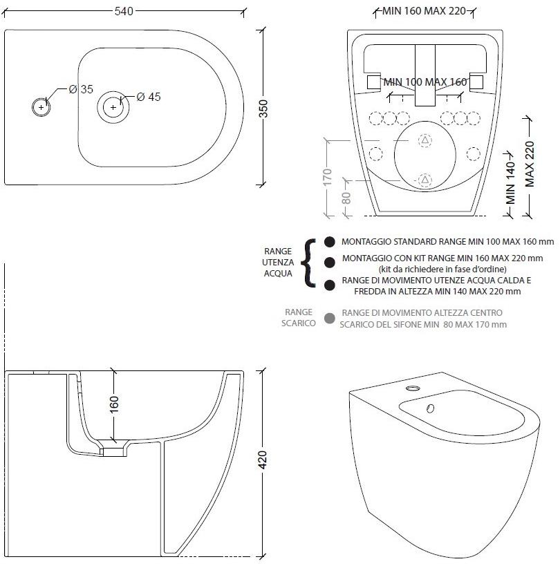 22250101 Биде напольное Form Alice Ceramica - Вид №9