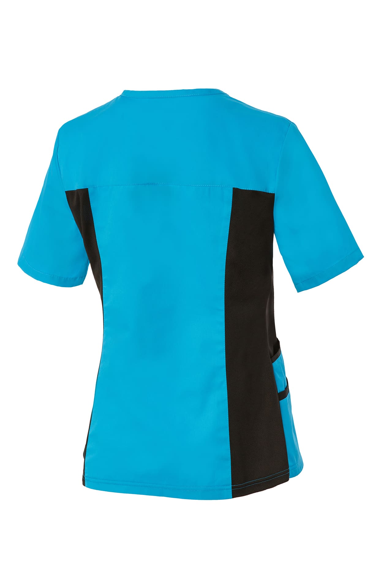 5048423 Блуза ОРИОН женская бирюза-черная  Медицинская одежда  размер 60-62/170-176 Спецодежда  - Вид №1