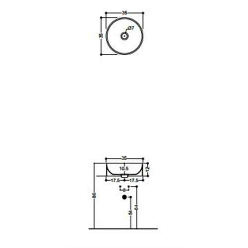41689 Накладная раковина на столешницу  овальная Santreyd  - Вид №1
