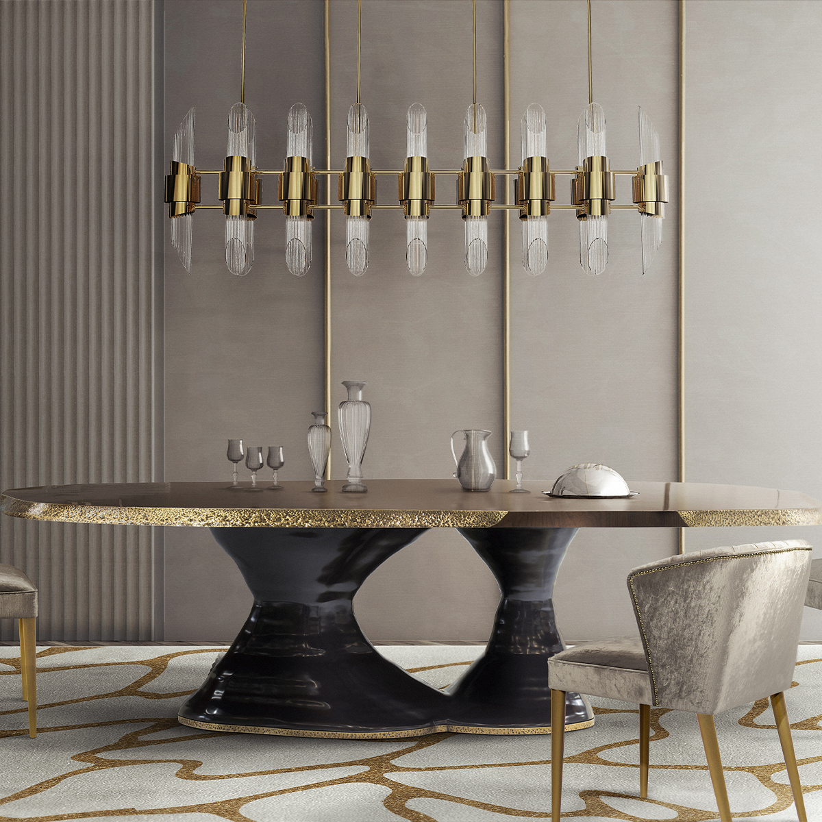 Подвесные лампы TYCHO RECTANGULAR Covethouse LUXXU  - Вид №1