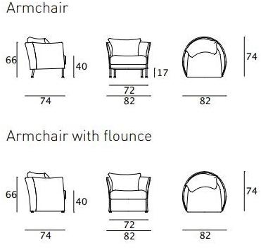 Living Divani Кресло со съемным чехлом с подлокотниками sun-id-1476233 - Вид №1