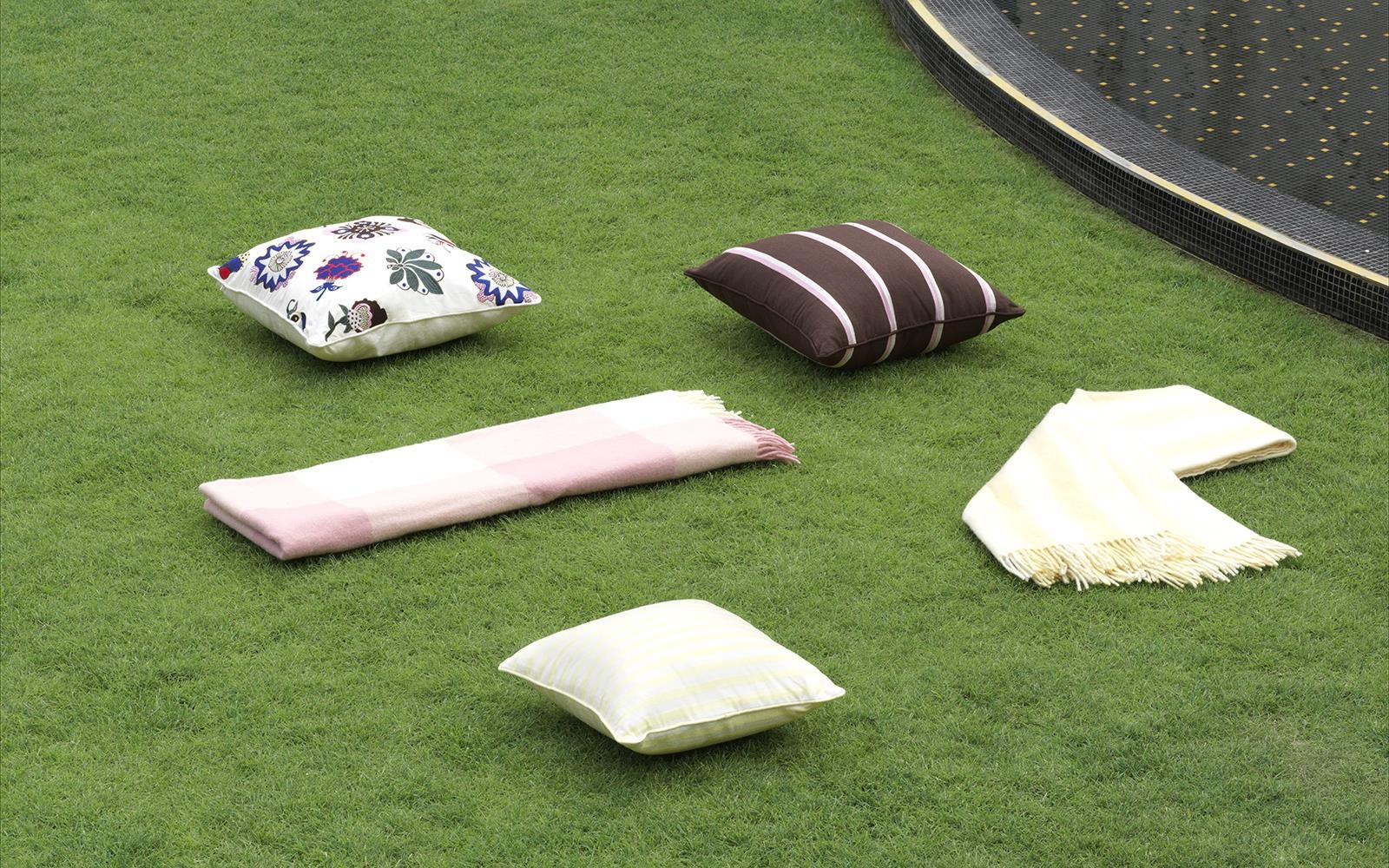 5000534 Одеяло Throw Blanket Candy Stripe Pale Yellow Normann Copenhagen  - Вид №3