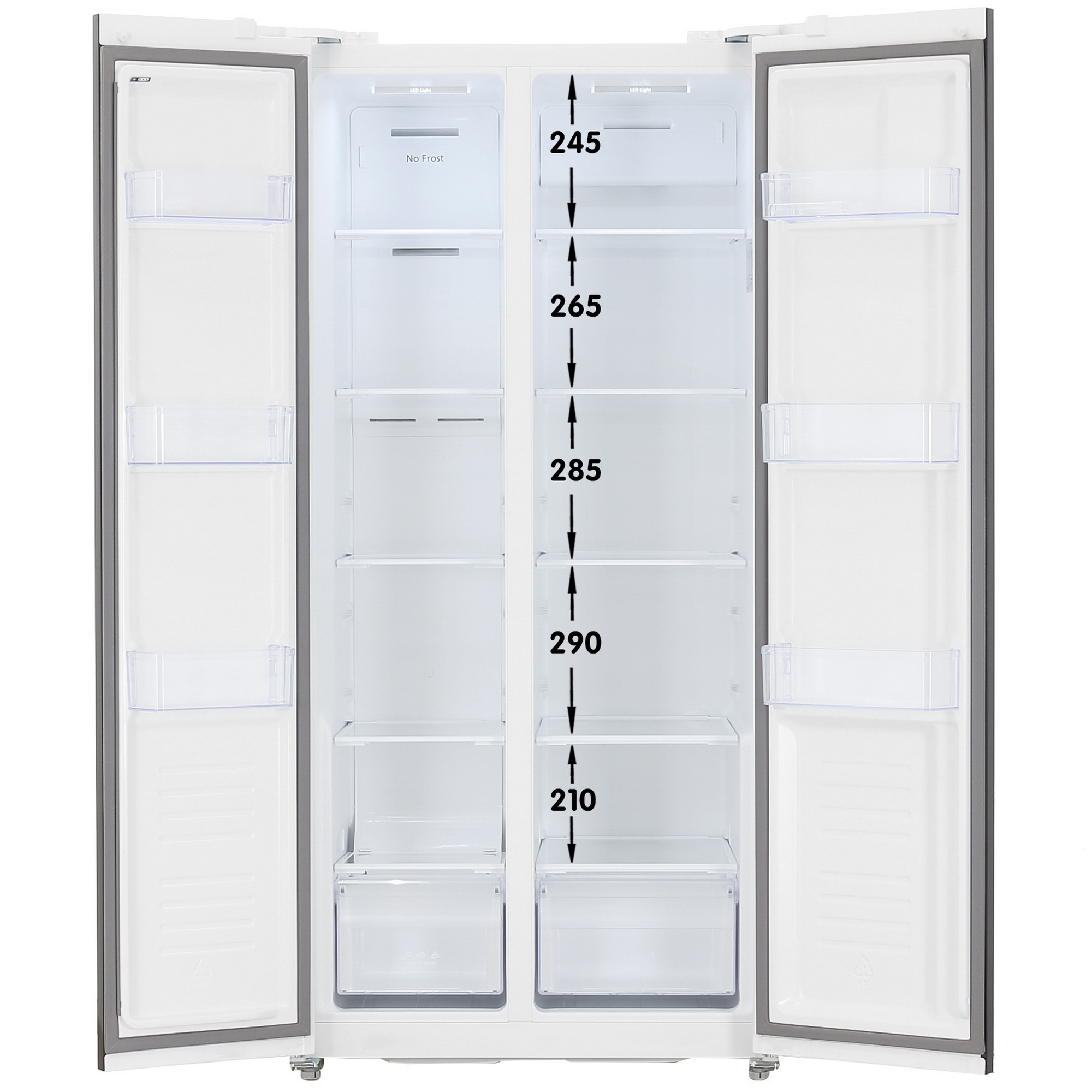 9069186 Холодильник Side by Side   Nordfrost RFS 480D NFW белый STDN-0084523 - Вид №1