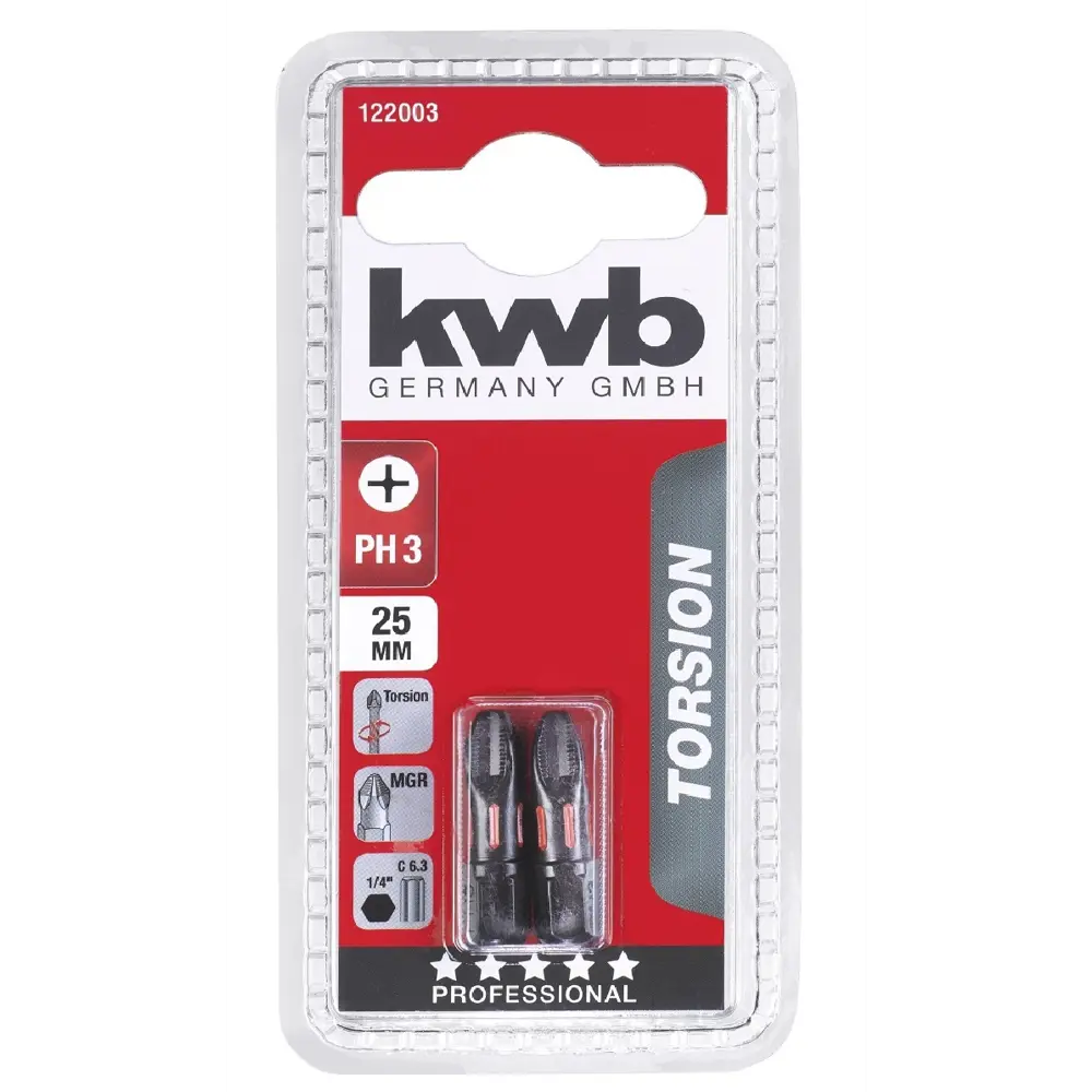 Бита KWB 122003 PH3x25 мм, 2 шт. 89034383 STLM-2173460 Santreyd  - Вид №1