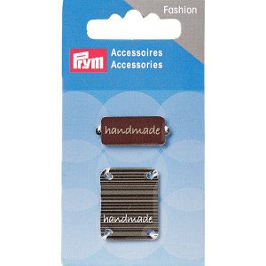 403793 Эмблемы Handmade для пришивания 2 шт. коричневые PRYM