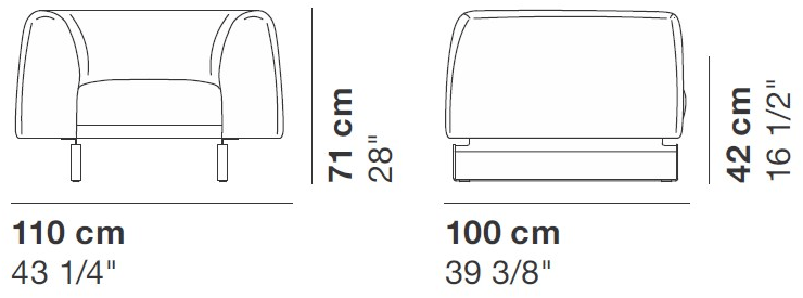 La Cividina Санное кресло из ткани Tailor sun-id-1447144 - Вид №4