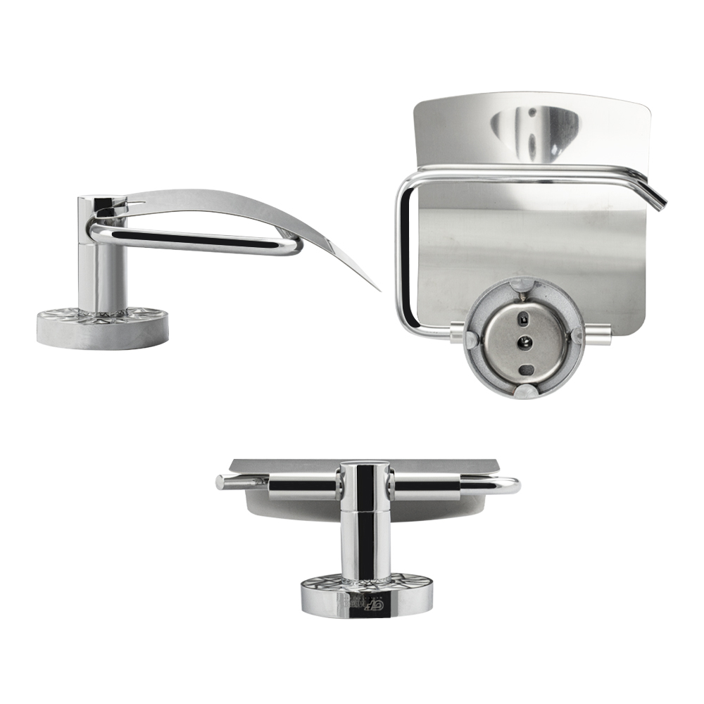 GFmark - Держатель туалетной бумаги с экраном, с БЕЛОЙ МОЗАИКОЙ, код: 3233  - Вид №4